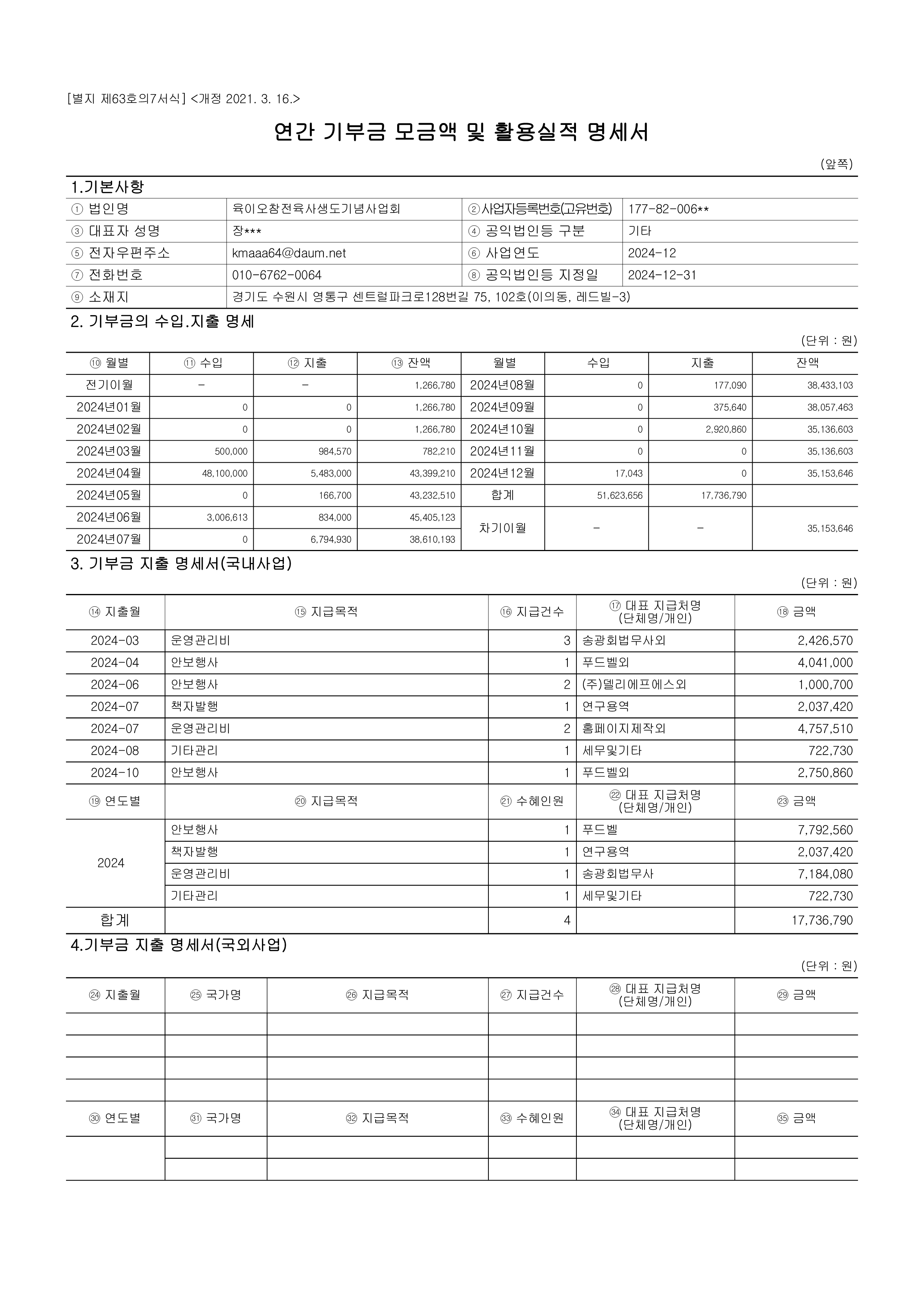 2024연간기부금모금액및활용실적명세서